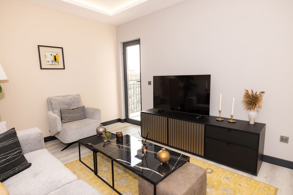 2+1 Daire (80m2) - Salon TV alanı